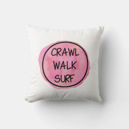 Almofada Crawl Walk Surf com Design Rosa