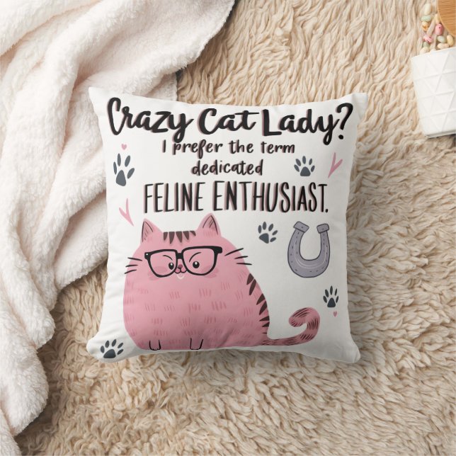 Almofada Crazy Cat Lady? Funny Cat Lover Gift  (Cobertor)