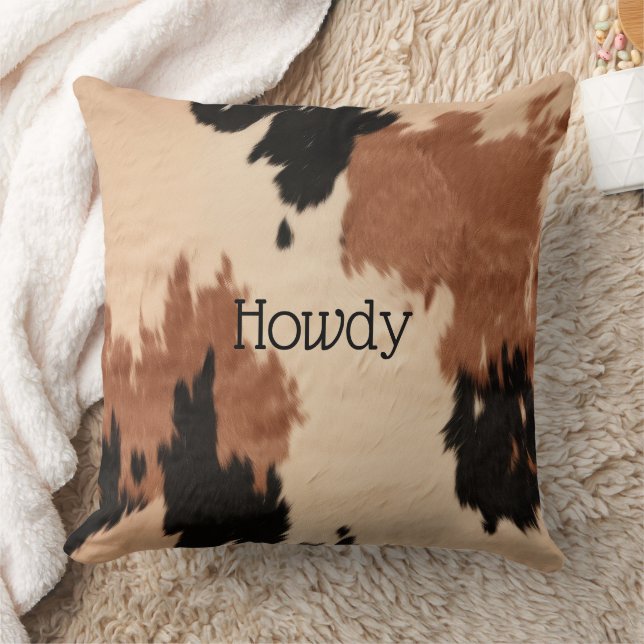 Almofada Cream Brown Cowhide (Cobertor)
