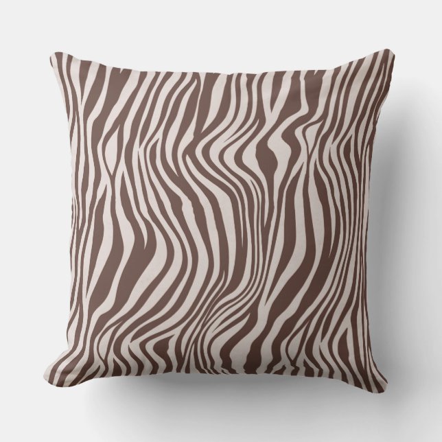 Almofada Cream Brown Zebra Print (Frente)