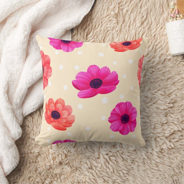 Almofada Cream Floral Travesseiro (Cobertor)