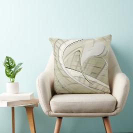 Almofada Cream Pastel Autumn Abstrato Art
