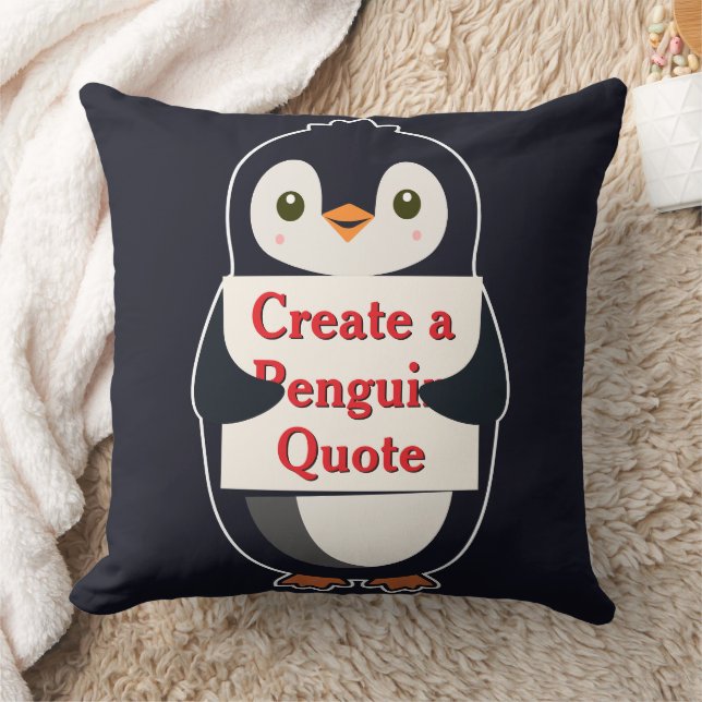 Almofada Create a Penguin Quote (Cobertor)