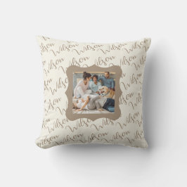 Almofada Create Your Own "Wilson" Family Photo Throw Pillow