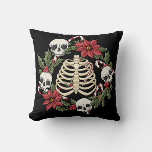 Almofada Creepmas - Travesseiro Crânio e Ribcage