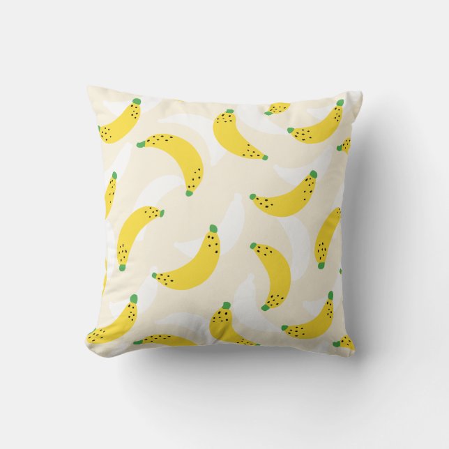 Almofada Creme Amarelo Pop de Banana (Frente)