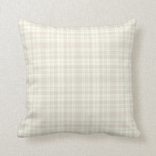 Almofada Creme da xadrez de Tartan & no. 66 do bege