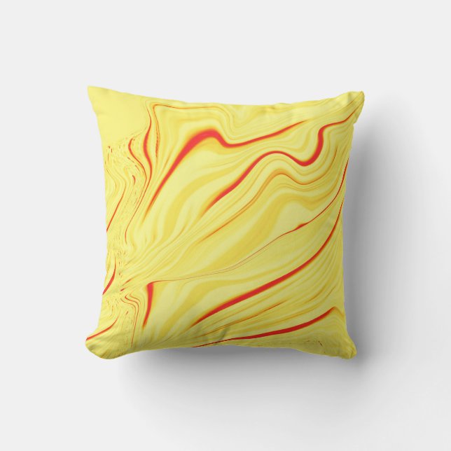 Almofada Creme de manga com derrame curado de vermelho ou c (Frente)