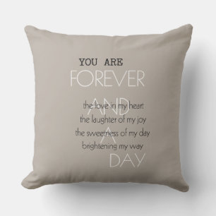 Almofada Creme Forever Love Poem