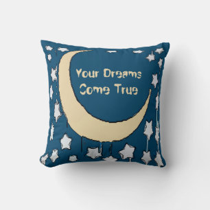 Almofada Crescent Moon Starry Night Travesseiro decorativo