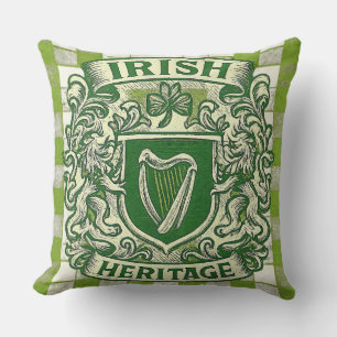 Almofada Crest da Herança Irlandesa • St. Patrick’s Day Vin
