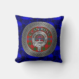 Almofada Crest e Nó de Tartan do Clã Ross