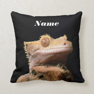 Almofada Crested Gecko Lizard em preto