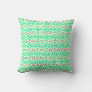 Almofada Criança Bebê Padrada de Deco Branco Verde Rosa
