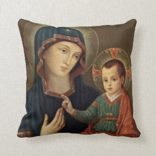 Almofada Criança católica abençoada Jesus da Virgem Mari
