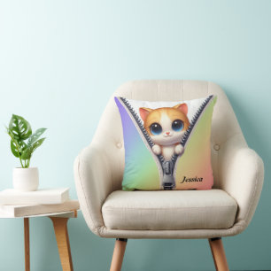 Almofada Crianças Coloridas De Gato Gato