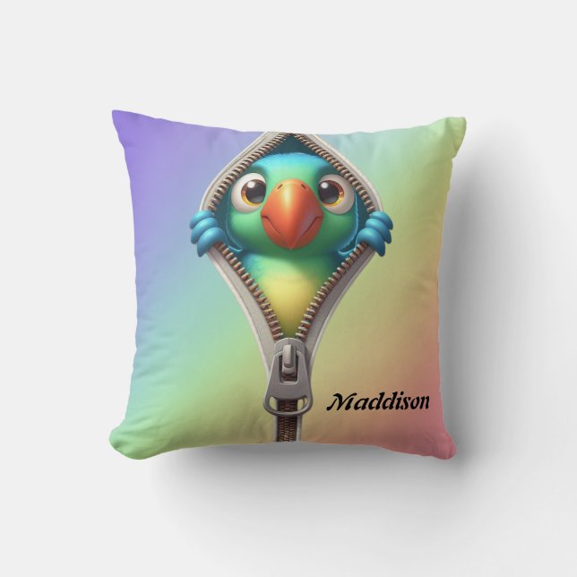 Almofada Crianças de papagaio corações bonitos (Frente)