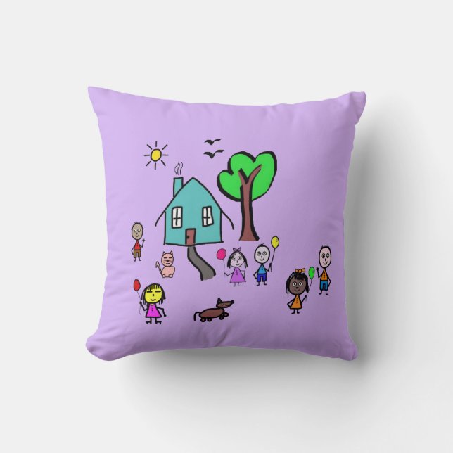 Almofada Crianças do Mundo do travesseiro (Frente)