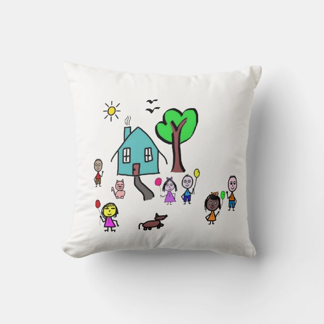 Almofada Crianças do Mundo do travesseiro (Frente)