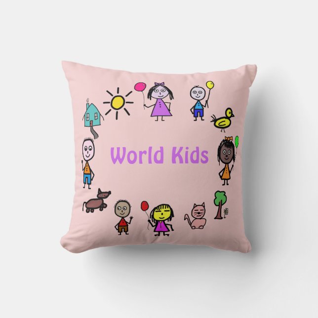 Almofada Crianças do Mundo do travesseiro (Frente)