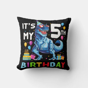 Almofada Crianças Monster Truck 5 Anos 5 Birthday Boy Mo