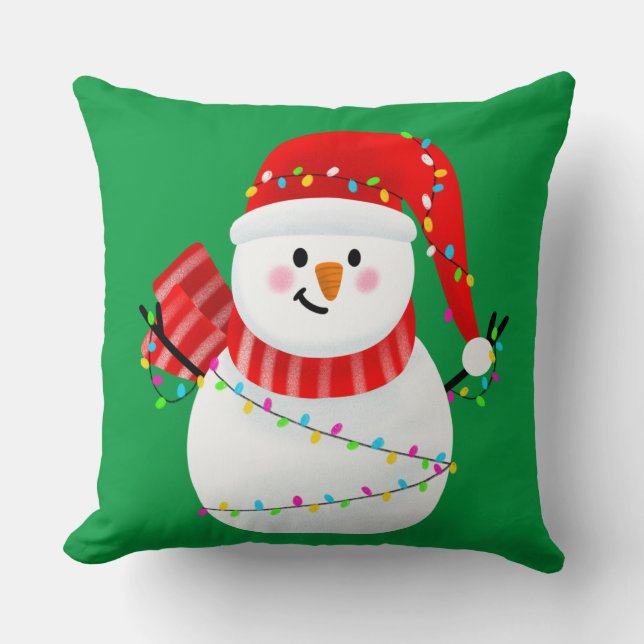 Almofada Crianças Pinguins de Natal Personalizadas e Bonita (Frente)