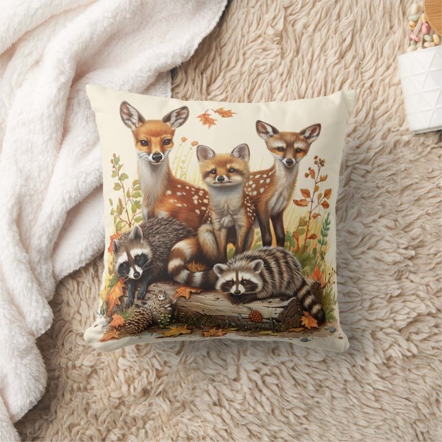 Almofada Criaturas De Madeira, outono (Cobertor)