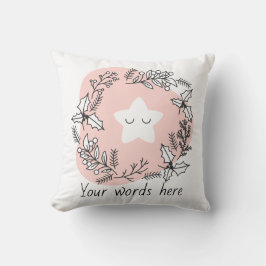 Almofada Crie a sua estrela de Natal retrô