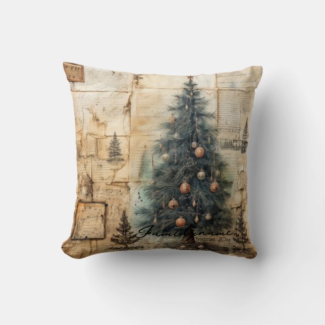 Almofada Crie a sua própria árvore de Natal decorada (Frente)