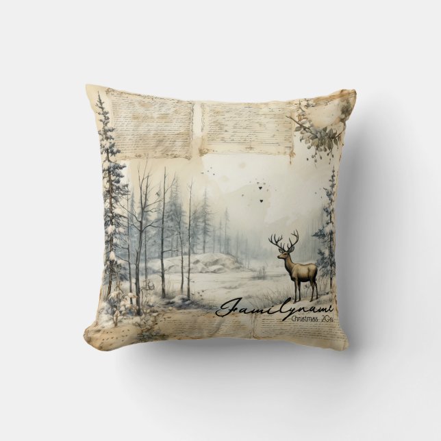 Almofada Crie a sua própria paisagem de inverno da sua próp (Frente)