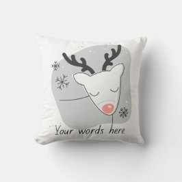 Almofada Crie a sua própria retro Retrorista Natal prateado