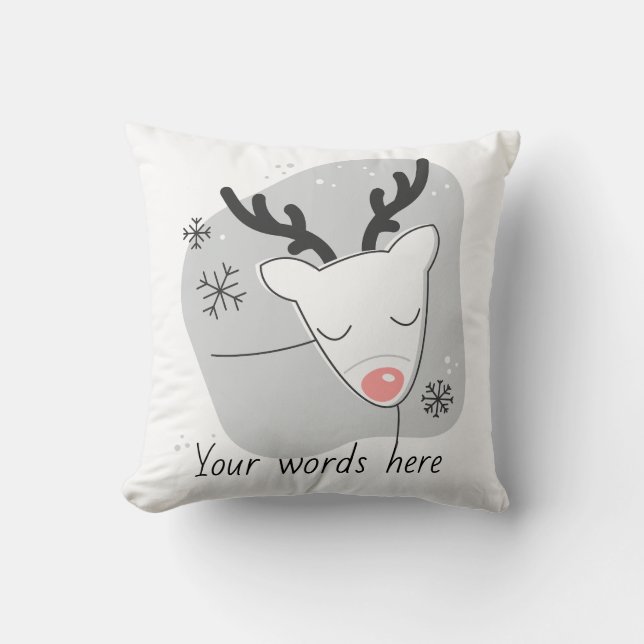 Almofada Crie a sua própria retro Retrorista Natal prateado (Frente)