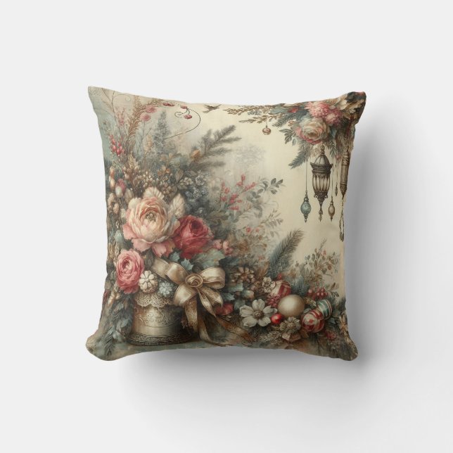 Almofada Crie As Suas Próprias Lamas De Natal Vitorianas (Frente)