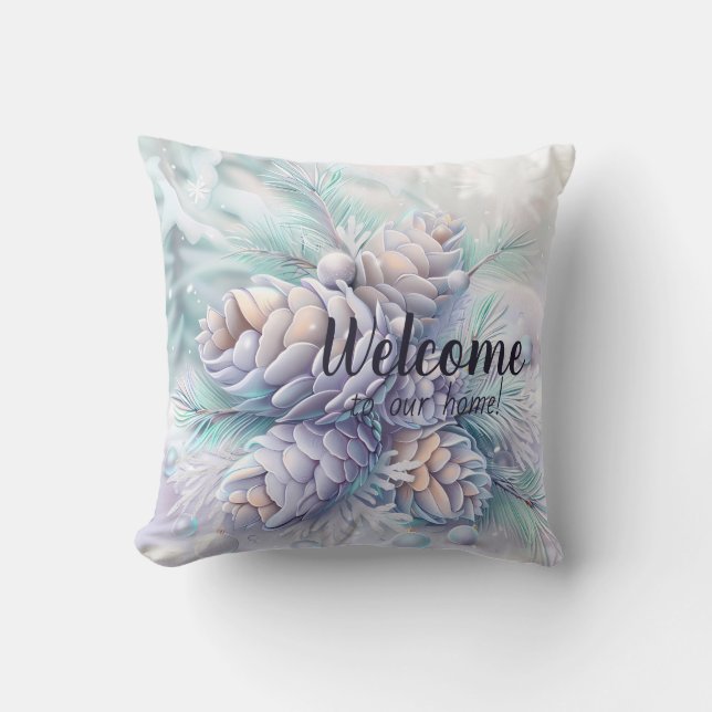 Almofada Crie Os Seus Próprios Pineges Roxos Românticos (Frente)