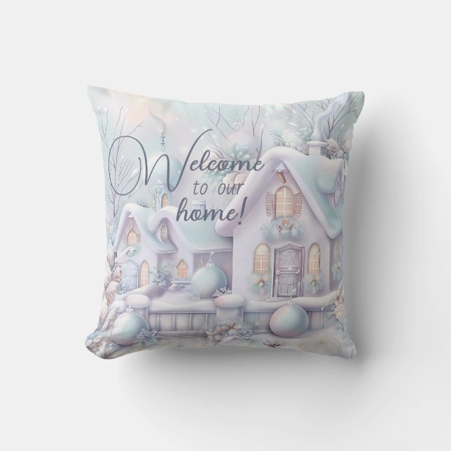 Almofada Crie Seu Próprio Algodão Iridescente De Neve De In (Frente)