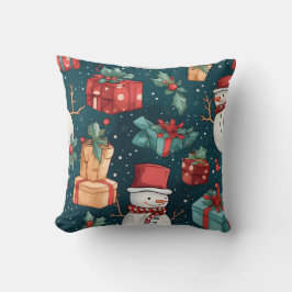 Almofada Crie seu próprio boneco de neve verde