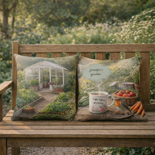 Almofada Crie seu próprio café antes da foto de jardinagem