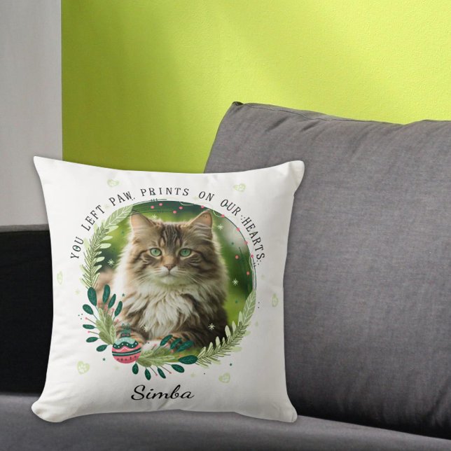 Almofada Crie seu próprio Memorial de Gato de Natal (Criador carregado)