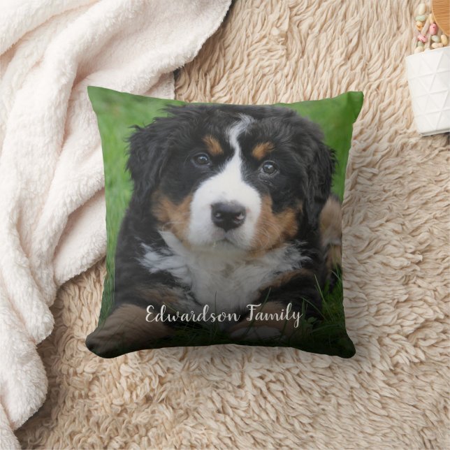 Almofada Crie seu próprio monograma de colagem de fotos da  (Cobertor)