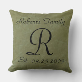 Almofada Crie Seu Próprio Monograma De Couro De Azeite