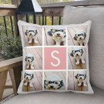 Almofada Crie seu próprio Monograma Personalizado de Colage<br><div class="desc">Use 8 fotos quadradas para criar um presente exclusivo e pessoal. Ou você pode ficar com o filhote hipster e fazer uma moda. Se precisar ajustar as fotos,  clique na ferramenta personalizar para fazer alterações.</div>