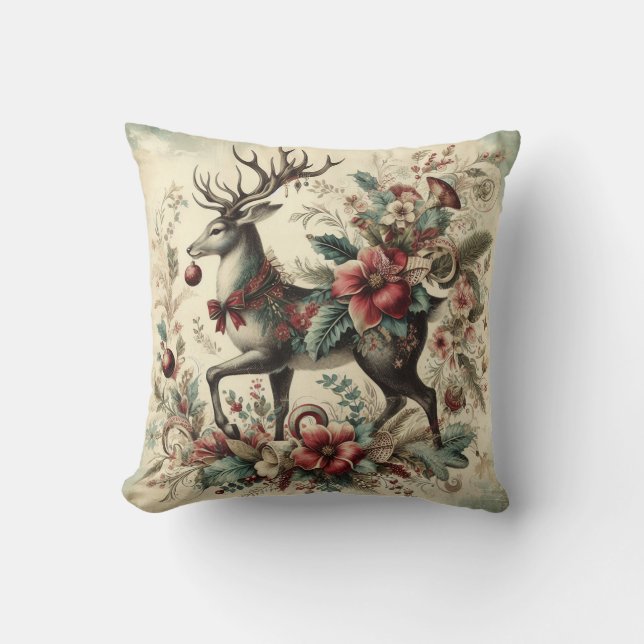 Almofada Crie seu próprio pano de Natal vitoriano (Frente)