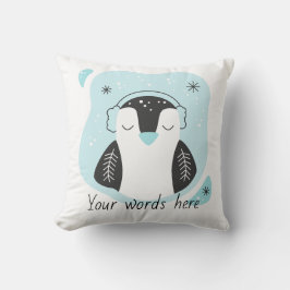 Almofada Crie seu próprio pinguim pinguim bonito no Natal