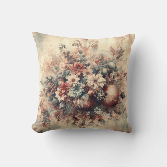 Almofada Crie seu próprio Vaso de Natal vitoriano (Frente)