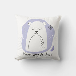 Almofada Crie Seu Urso Polar Retro Purple Natal