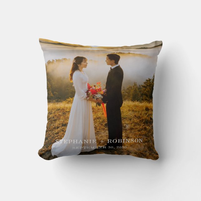 Almofada Crie seus próprios nomes de adição de fotos do Cas (Frente)