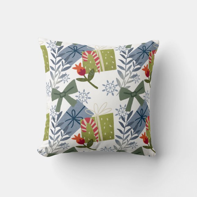 Almofada Crie seus próprios presentes de Natal e soldados d (Frente)