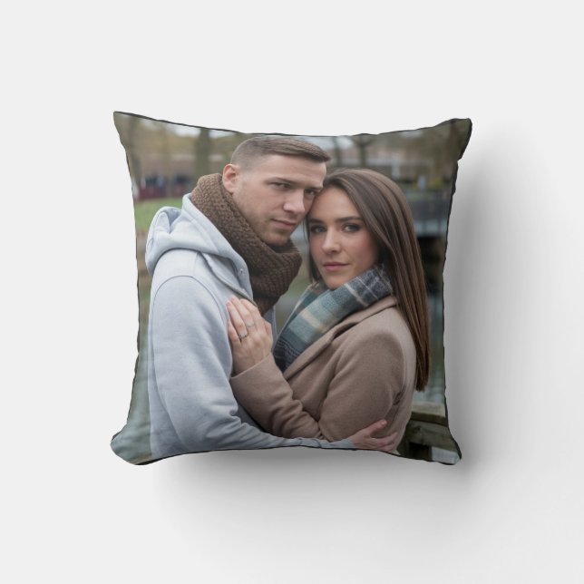 Almofada Crie sua imagem perfeita de Casal de arte personal (Frente)