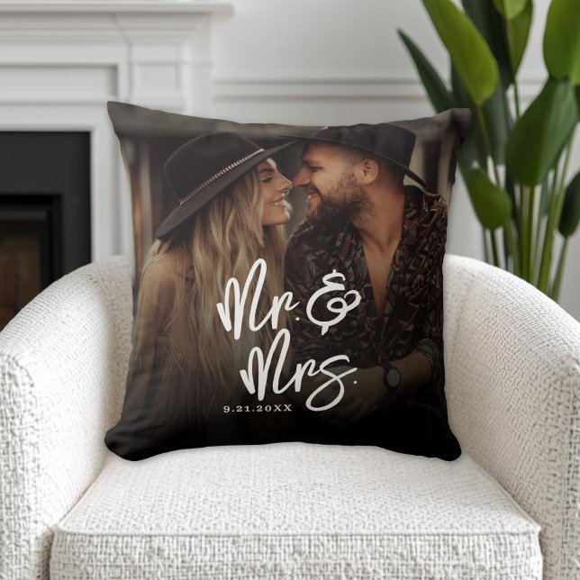 Almofada Crie Sua Própria Foto de Casal (Create Your Own Couple Photo Throw Pillow )