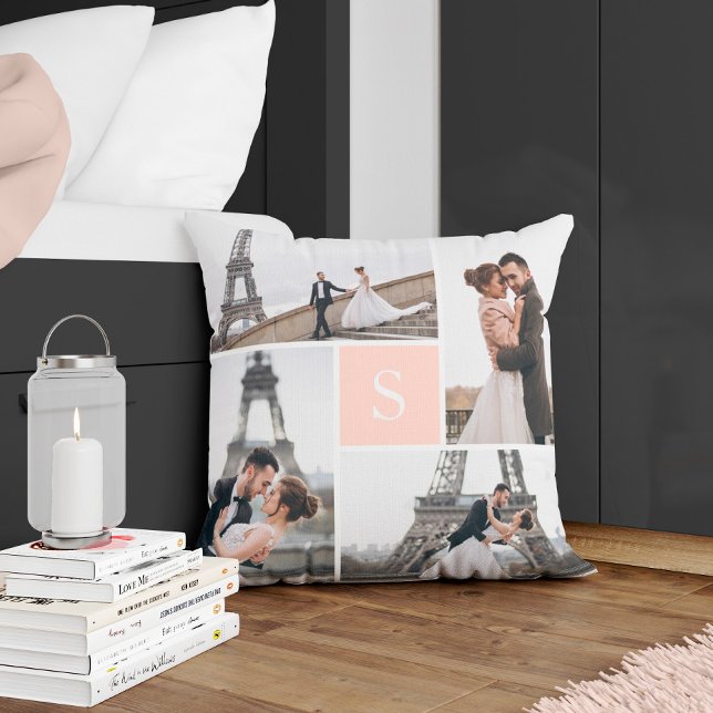 Almofada Crie Sua Própria Galeria de 5 Fotos Monogramada (Criador carregado)